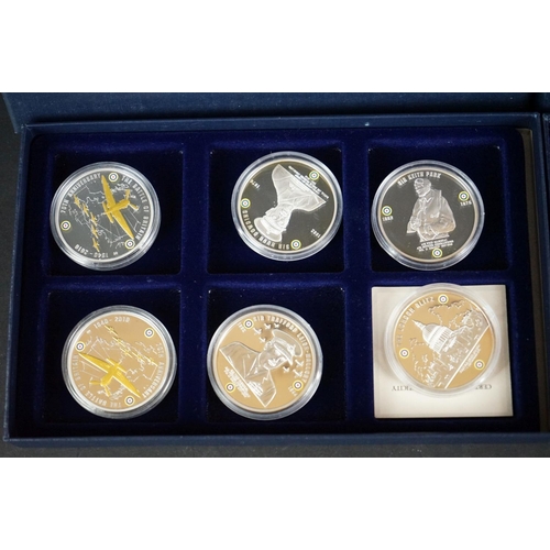 151 - The Diamond Jubilee of Her Majesty Queen Elizabeth II six coin set together with the 70th Anniversar... 