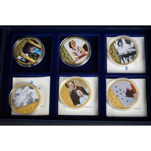 151 - The Diamond Jubilee of Her Majesty Queen Elizabeth II six coin set together with the 70th Anniversar... 