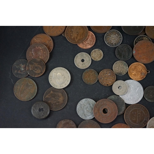 158 - A small collection of coins to include British pre decimal including silver examples, medieval hamme... 