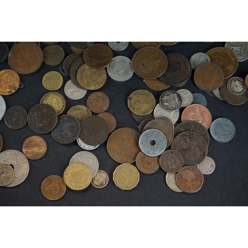 158 - A small collection of coins to include British pre decimal including silver examples, medieval hamme... 