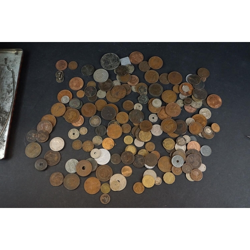 158 - A small collection of coins to include British pre decimal including silver examples, medieval hamme... 