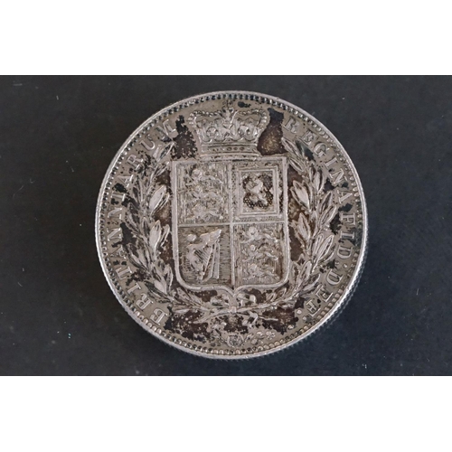 17 - A British Queen Victoria Young Head half crown coin, dated 1878 (V/F).