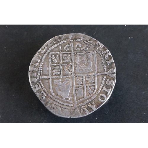 20 - A British King Charles I hammered silver sixpence, dated 1626.