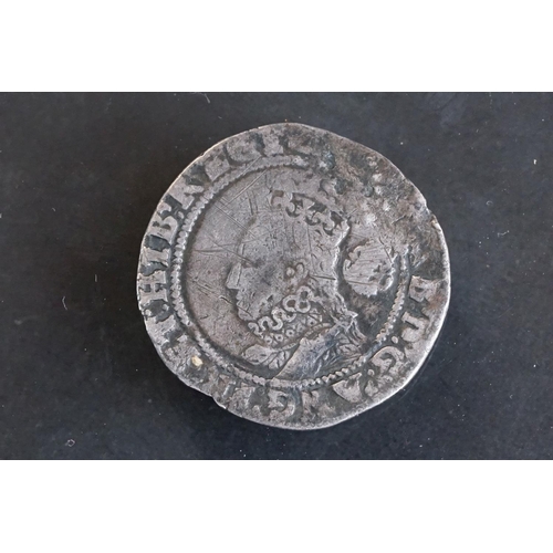 21 - A British Queen Elizabeth I hammered silver sixpence, dated 1593