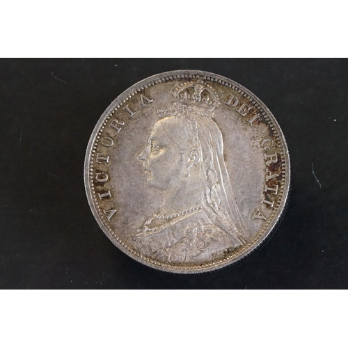 25 - A British Queen Victoria Jubilee Head half crown coin, dated 1887 (V/F).