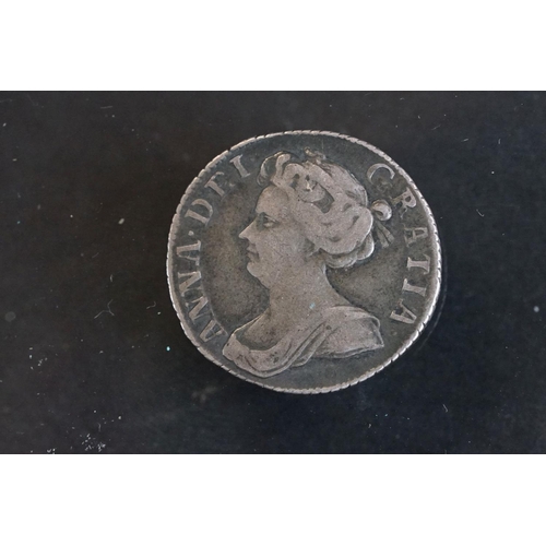 26 - A British Queen Anne early milled silver sixpence, dated 1707