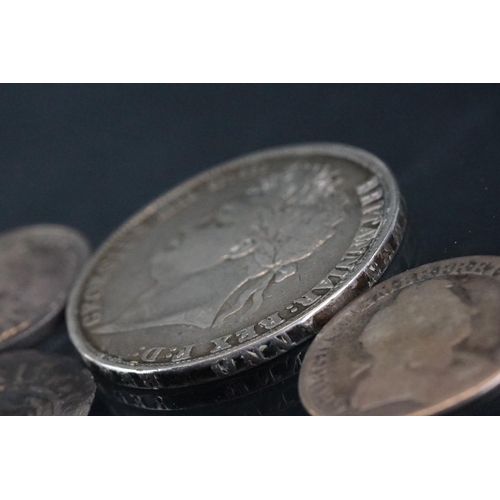 126 - A small group of four British pre decimal silver coins to include an 1821 King George IIII silver cr... 