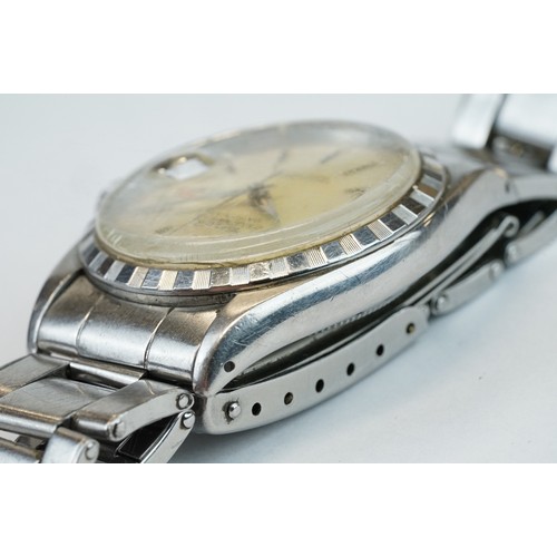 367 - Rolex Oyster-Perpetual Datejust gents 1958 stainless steel wristwatch, with baton hour markers, date... 