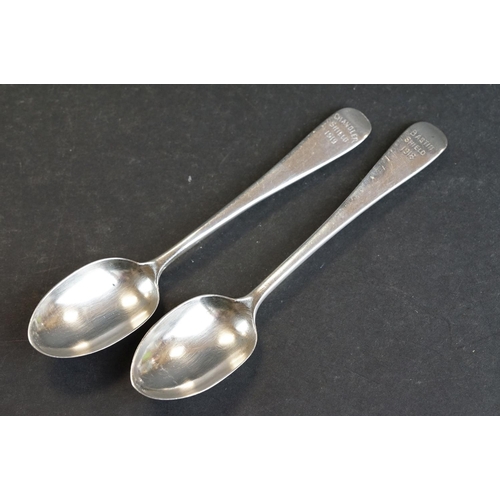 543 - Assorted silver spoons and teaspoons to include seven Victorian silver Old English pattern teaspoons... 