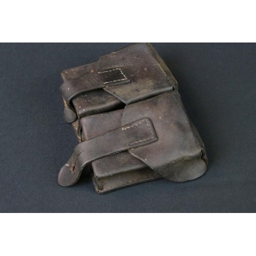 99 - A Leather Yugoslavian K98 Mauser Double Ammo Pouch.