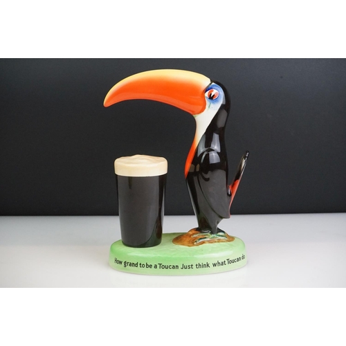 7 - Carlton Ware Guinness Advertising toucan lamp base, with motto ' How Grand To Be A Toucan Just Think... 