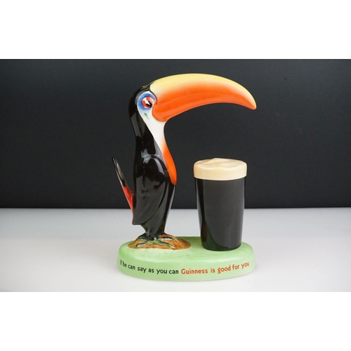 7 - Carlton Ware Guinness Advertising toucan lamp base, with motto ' How Grand To Be A Toucan Just Think... 