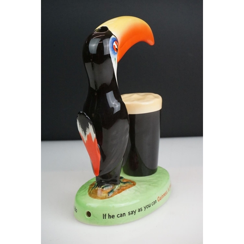 7 - Carlton Ware Guinness Advertising toucan lamp base, with motto ' How Grand To Be A Toucan Just Think... 