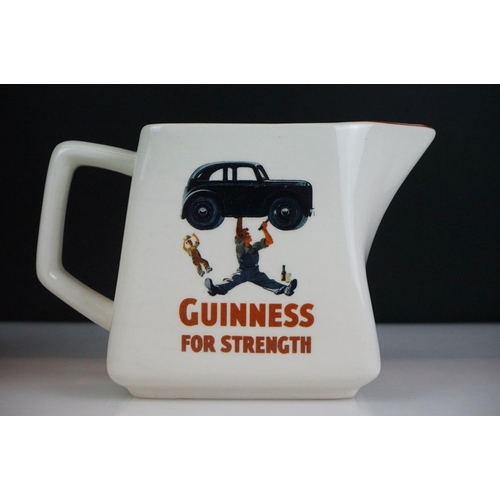 20 - Six Guinness advertising ceramic water jugs to include an official Guinness merchandise ' My Goodnes... 