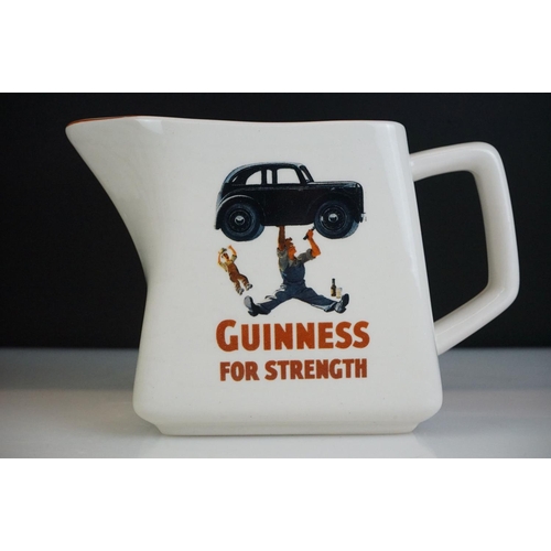 20 - Six Guinness advertising ceramic water jugs to include an official Guinness merchandise ' My Goodnes... 