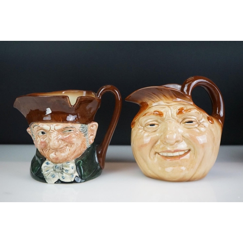 27 - Collection of 11 mainly Royal Doulton character jugs to include The Clown (D 6834), Old Salt (D 6551... 