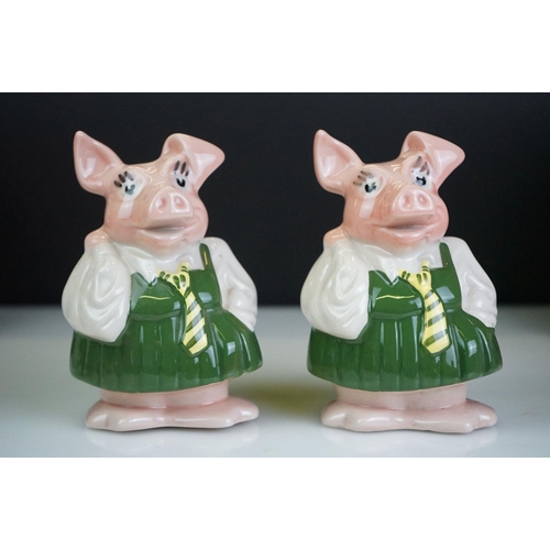 30 - Two sets of five Wade NatWest ceramic piggy banks, all with stoppers