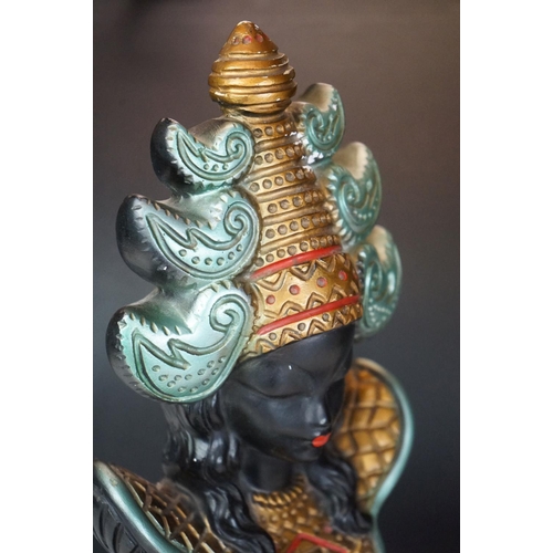 36 - Tretchikoff 1959 first patent chalk ware table lamp, depicting an Oriental / Thai lady, original pai... 