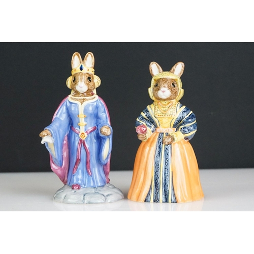 51 - Six Royal Doulton Bunnykins ' The Tudor Collection ' figures to include Henry VIII (DB 305), Anne Bo... 