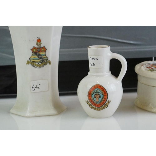 57 - Collection of of over 30 items of crested china ware to include A&S Stoke on Trent, W.H. Goss, Storr... 