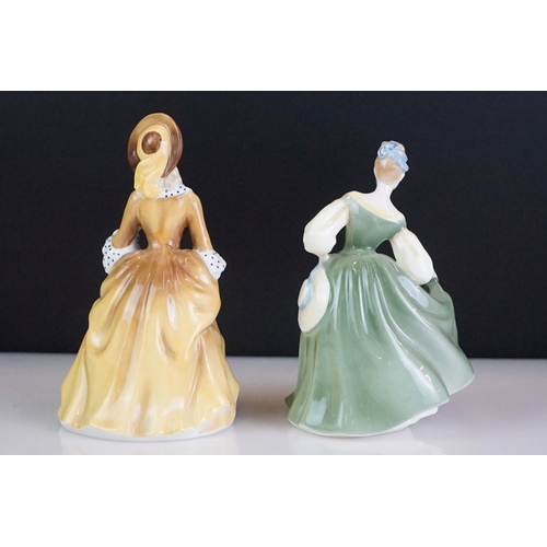 58 - Two Royal Doulton porcelain lady figures to include Fair Lady (H. N. 2193) and Sandra (H. N. 2275), ... 