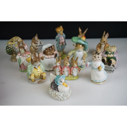 67 - Collection of Beswick Beatrix Potter figurines, to include Mrs Rabbit 1951, Mr Jackson 1974 (Royal A... 