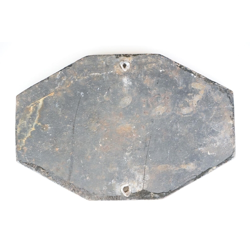 98 - Railway interest - Cast iron octagonal 1291 numbered sign, possibly from a railway bridge, approx 30... 