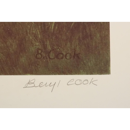 396 - Beryl Cook (1926 - 2008) ' The Birthday Cake ' Print, signed in pencil to the margin with blind stam... 