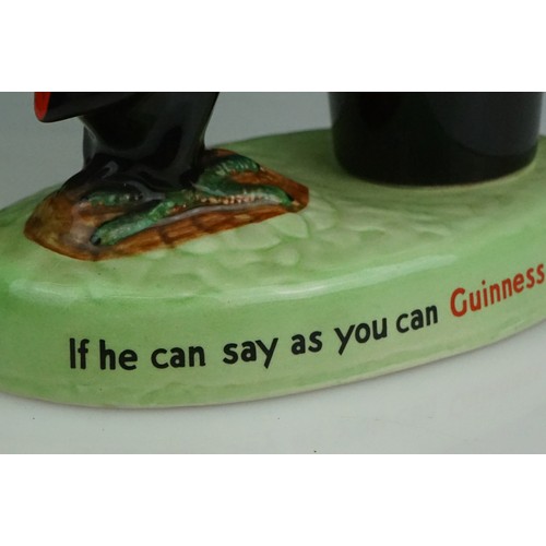 8 - Carlton Ware Guinness Advertising toucan lamp base, with motto ' If he can say as you can Guinness i... 