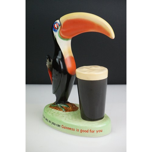 8 - Carlton Ware Guinness Advertising toucan lamp base, with motto ' If he can say as you can Guinness i... 