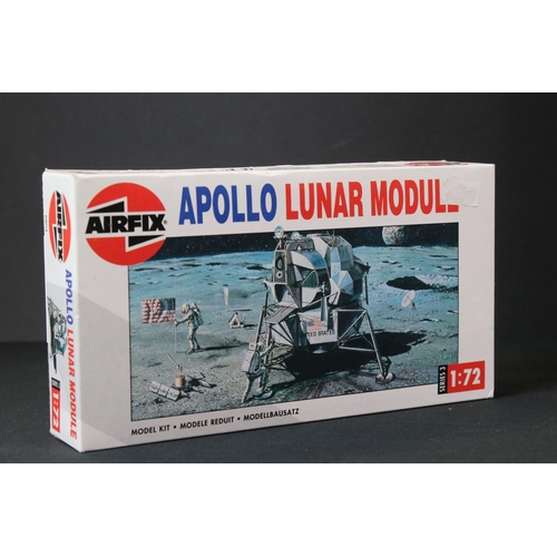 270 - Three Boxed & unbuilt Airfix plastic model kits to include Apollo-Saturn V Series 9 1:144 09170 25th... 