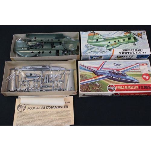 291 - 11 Boxed & unbuilt plastic model kits to include 3 x Series 2 1/72 (02047-5 Magister, 02056-9 Whirlw... 