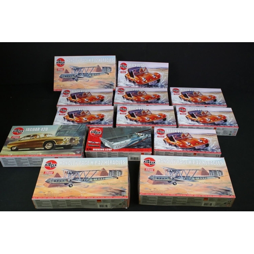 292 - 17 Boxed & unbuilt Airfix plastic model kits to include 13 x Vintage Classics (8 x A02412V 1:32 Beac... 