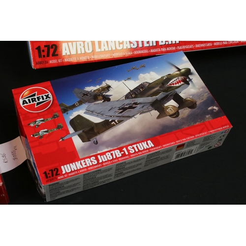 293 - 11 Boxed & unbuilt Airfix 1:72 plastic model plane kits to include A12011 Avro Vulcan B.2 (tearing t... 