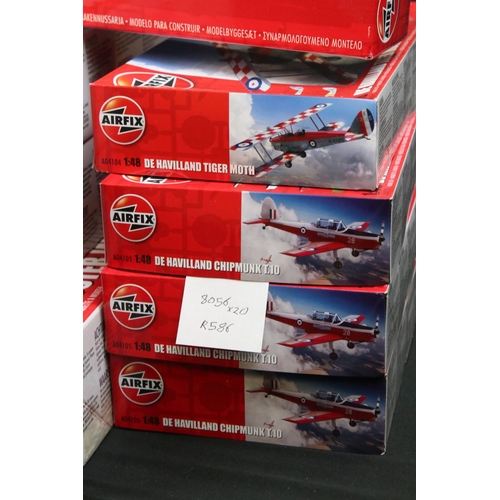 297 - 20 Boxed & unbuilt Airfix 1:48 plastic model plane kits to include A12007 Gloster Javelin, A09189 Ha... 