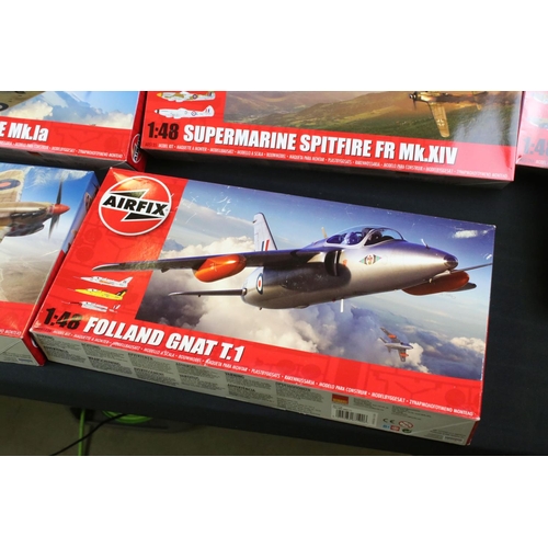 301 - 20 Boxed & unbuilt Airfix 1:48 plastic model plane kits to include 3 x A05135 Supermarine Spitfire F... 