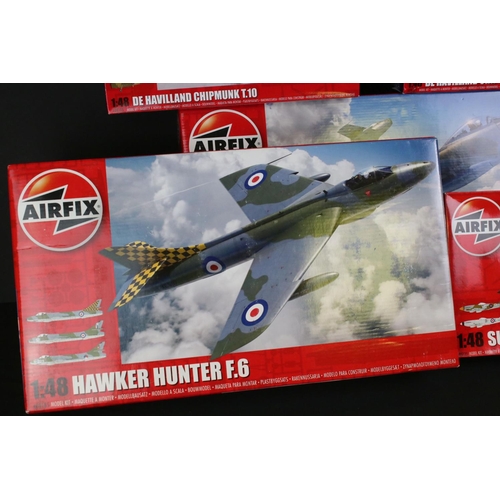 301 - 20 Boxed & unbuilt Airfix 1:48 plastic model plane kits to include 3 x A05135 Supermarine Spitfire F... 