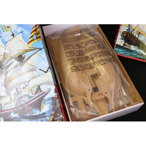 302 - 11 Boxed & unbuilt Airfix plastic model ship kits to include 7 x Vintage Classics (2 x A09256V 1:144... 