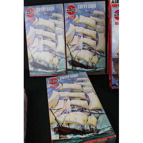 302 - 11 Boxed & unbuilt Airfix plastic model ship kits to include 7 x Vintage Classics (2 x A09256V 1:144... 