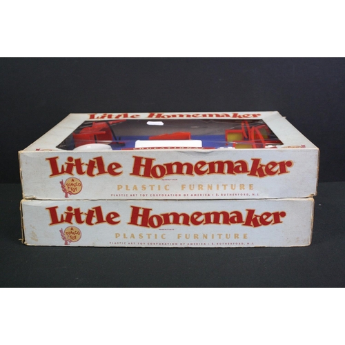 314 - Two boxed Plasco Little Homemaker plastic dolls house furniture sets to include Bedroom set and Kitc... 