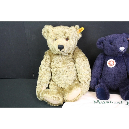 315 - Four Steiff Bears to include bagged Musical Bear, 022708 Sprinkels Teddy Bear 30 with tags, 660863 W... 