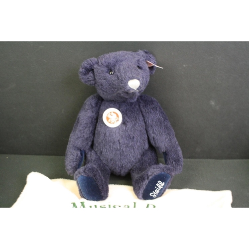 315 - Four Steiff Bears to include bagged Musical Bear, 022708 Sprinkels Teddy Bear 30 with tags, 660863 W... 