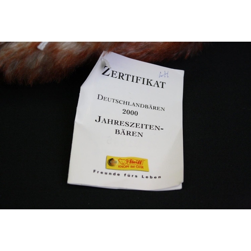 316 - Four Steiff 'Original' mohair teddy bears all with certificate tags to include Hallo Herbst, Hallo S... 