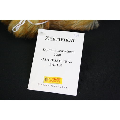 316 - Four Steiff 'Original' mohair teddy bears all with certificate tags to include Hallo Herbst, Hallo S... 