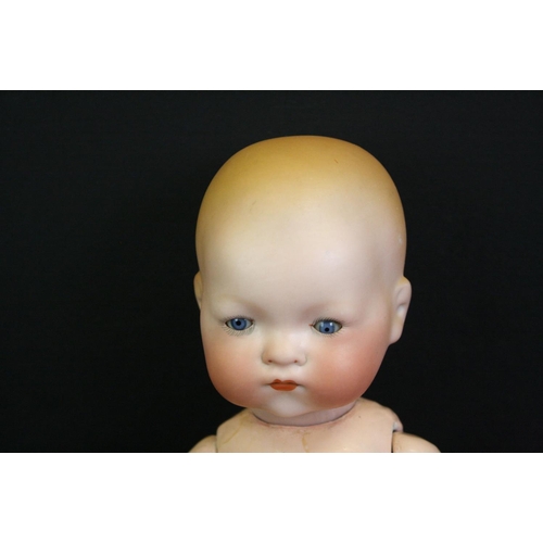 327 - Early 20th C Armand Marseille Bisque headed baby doll, sleeping eyes, composition body, marked ' A.M... 