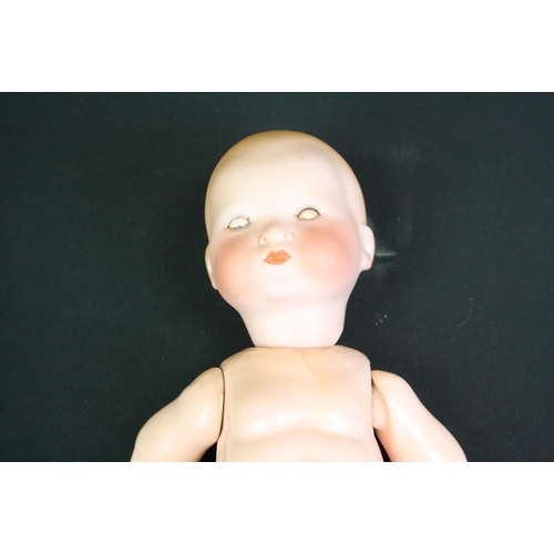 327 - Early 20th C Armand Marseille Bisque headed baby doll, sleeping eyes, composition body, marked ' A.M... 