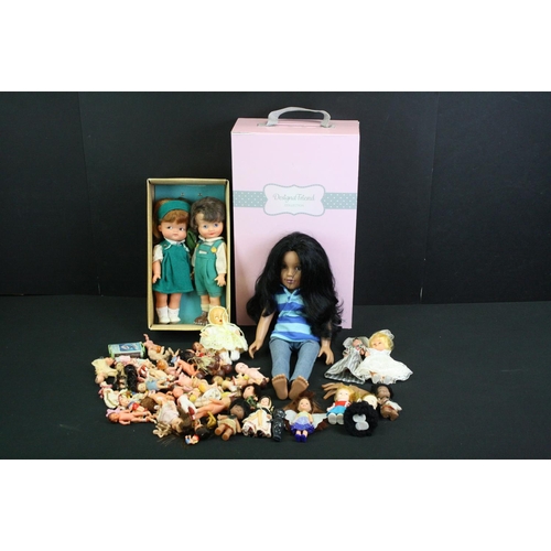 329 - Quantity of mixed dolls and figures to include boxed Chad Valley Design a Friend Collection, many mi... 