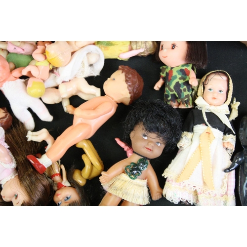 329 - Quantity of mixed dolls and figures to include boxed Chad Valley Design a Friend Collection, many mi... 