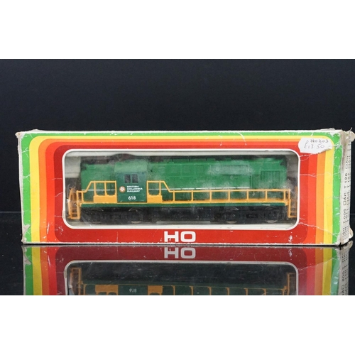 14 - Seven boxed HO gauge locomotives to include 3 x Mehano, 2 x AHM, 1 x Life Like and 1 x Pemco, condit... 