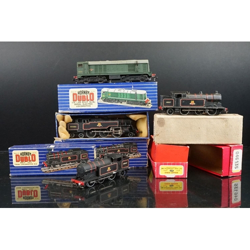 22 - Four boxed Hornby Dublo locomotives to include 8885 0-6-2 69567, L30 1,000 BHP BoBo Diesel Electric ... 